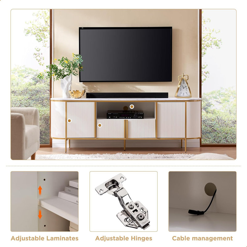 Rosevell 70"W TV Stand for TVs up to 78
