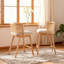Tabouret de comptoir rembourré en bois-1298780472