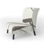 Fauteuil de chambre rembourré en velours de style minimaliste noir et blanc III