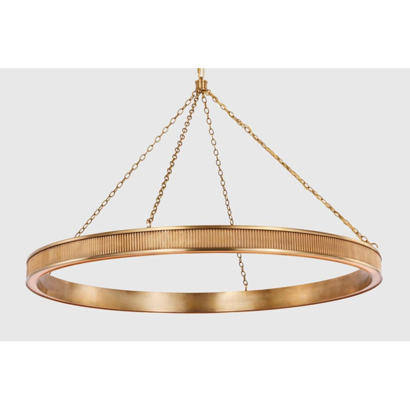 Menil 4 - Light LED Chandelier, Soft Brass