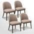 Set Of 4 Nakenzie Upholstered Back Side Dining Room Chairs