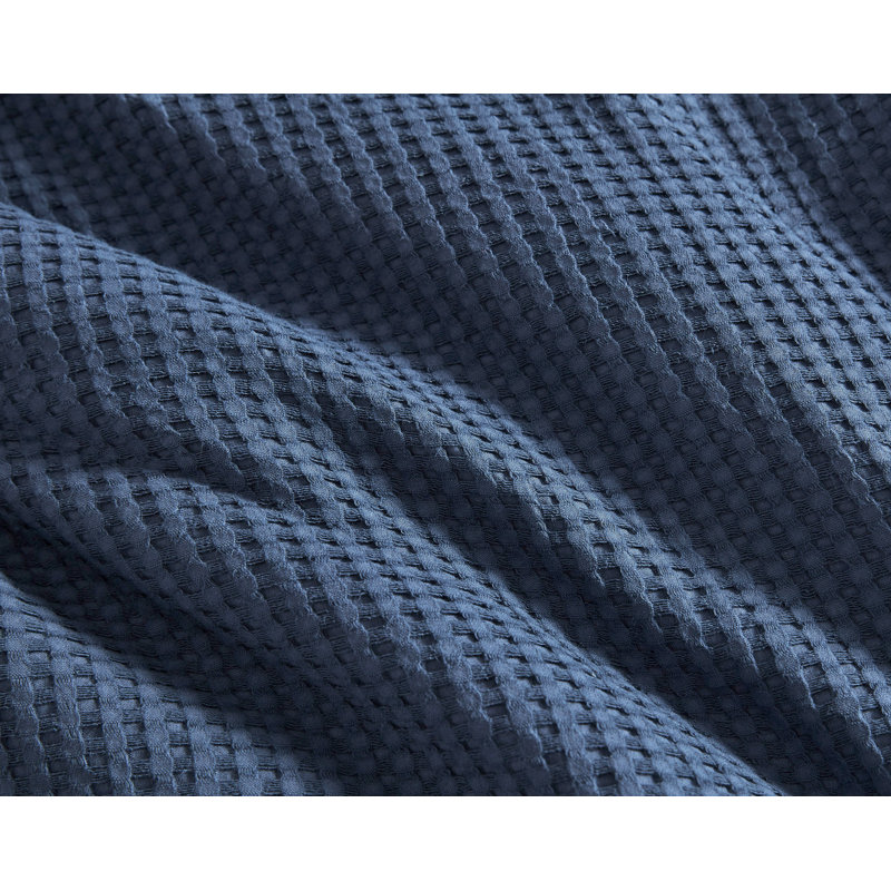 Couette en coton gaufré 3 pièces , Housse de couette très grand et 2 très grandes t, Marine