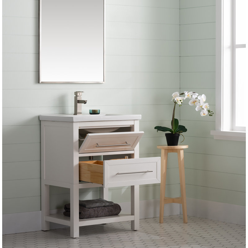 Ensemble de meuble-lavabo simple 24 po Bickley, Blanc