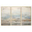«Beige Blue Ocean Storm», ensemble d'art mural formes abstraites-107767153-107767151