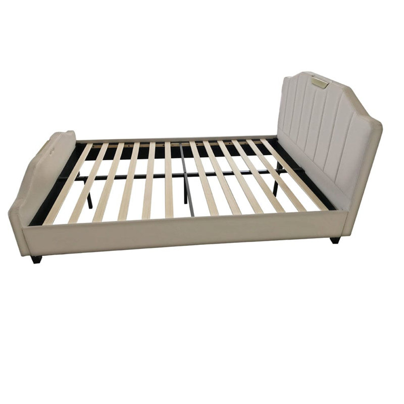 Upholstered Bed, Cream