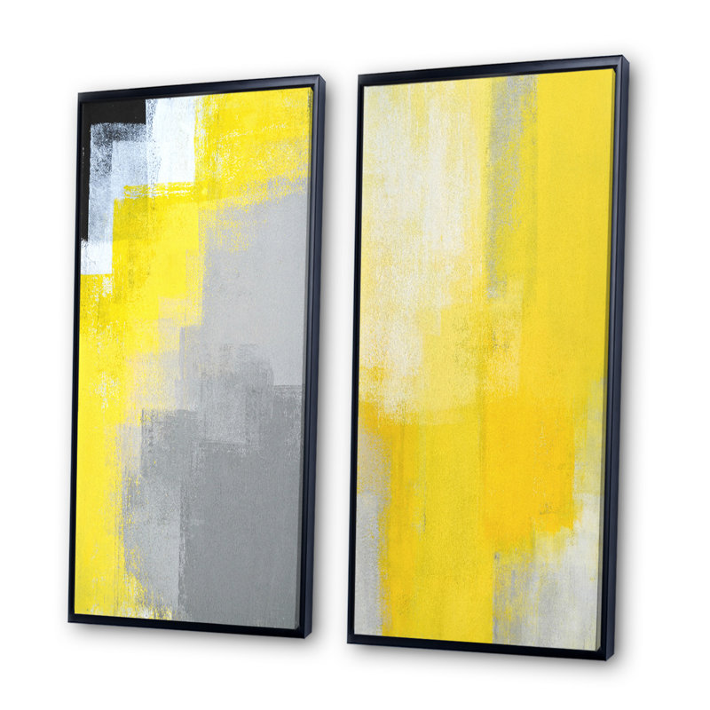 «Abstract Universe», ensemble de 2 impressions sur toile, H 20 po x l 24 po x P 1 po, Cadre flottant noir