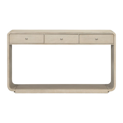 Elora Classic Curved-Leg MDF Console Table With 3 Drawers And Display Shelf