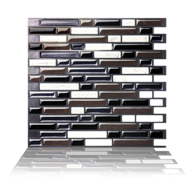 10'' W x 9.25'' L PVC Peel and Stick Mosaic Tile