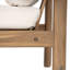 Chaise d'appoint 28 po Mid-Century moderne en bois d'acacia résistant aux intempéries