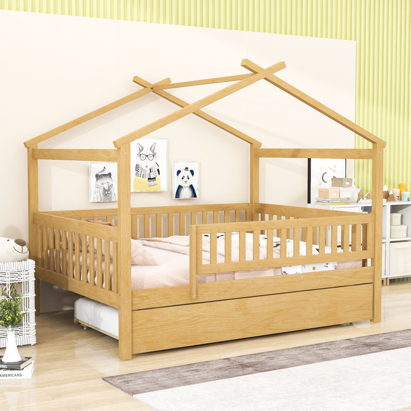 Pontoosuc Wood Daybed with Twin Size Trundle, Full, Natural