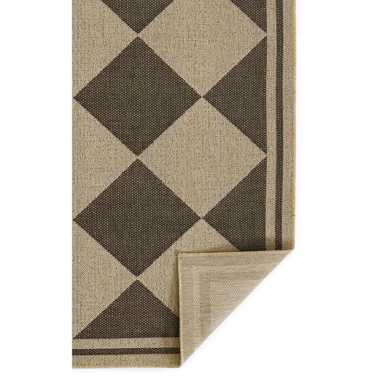 Geometric Area Rug in Black, 6'6" X 9'