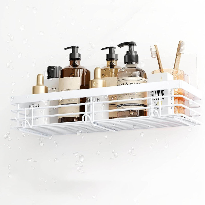 Wall Mounted Required Shower Caddy, White