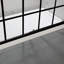 Porte de douche coulissante simple en aluminium avec verre trempé noir Grid et traitement protecteur Cyr 60 po x H 72 po Cyrus-1551117552