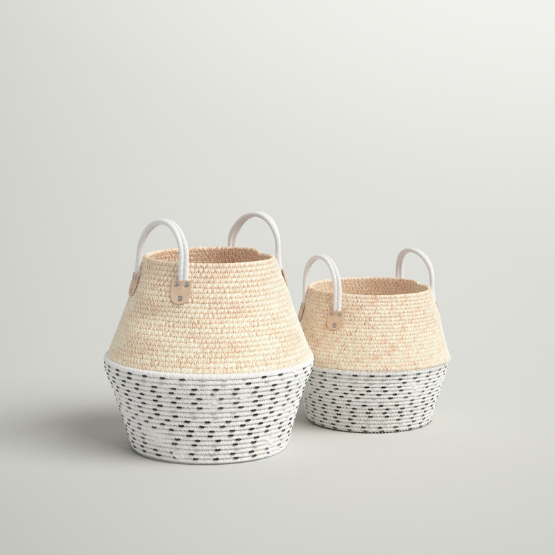 Ensemble de 2 paniers en tissu Amirah Horner