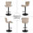 Pet-Friendly Adjustable Height Swivel Bar Stool with Back, Scratch-Resistant Tech Fabric, Footrest and Black Metal Base – Durable Bar Chair for Kitchen Island, Dining Bar, Cat & Dog Owners-370127098-370127099