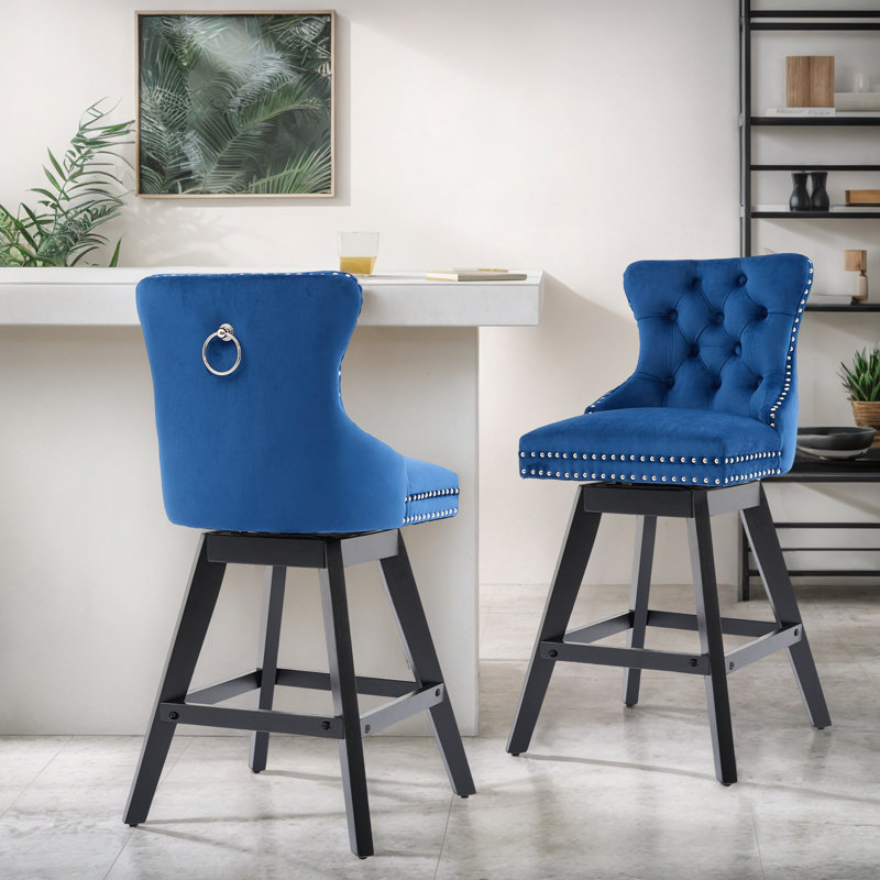 Tabouret de comptoir pivotant rembourré (ensemble de 2), Île Seymour Nord, Galapagos