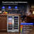 24" 20 Bottles and 60 Cans Dual Zone Beverage and Wine Refrigerator Built-In & Freestanding Drinks Cooler with 10 Removable Shelves and 4 Door Handles-118229004