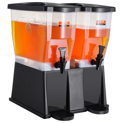 Beverage Dispenser, 3 Gallon x 2 Drink Dispensers for Parties, Plastic Juice Dispenser with Stand Spigot Lid