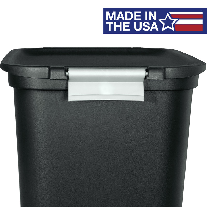 Plastic Manual Lift Kitchen Trash Can - 7.7 Gallons