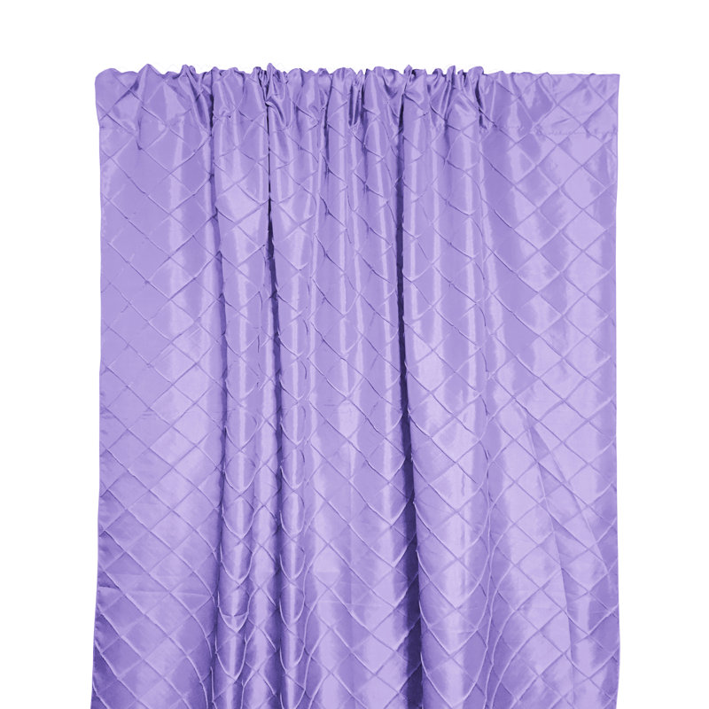 Panneau de rideau simple semi-diaphane avec passe-tringle Gulshara, Lavande, L 54 po x L 84 po