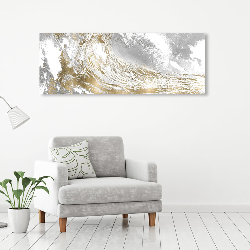 «Wave in A Moment Gold», impression sur toile tendue, H 20 po x l 54 po x P 1,5 po