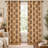 Burlap Print Cotton Light Filtering Grommet Curtain with Cotton Lining for Bedroom-25671827-25671823