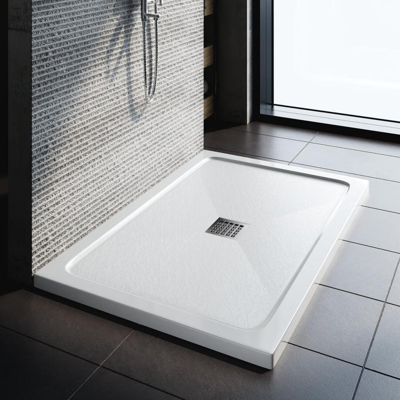 Caleigha W D Shower Tray, 4cm H x 120cm W x 90cm D
