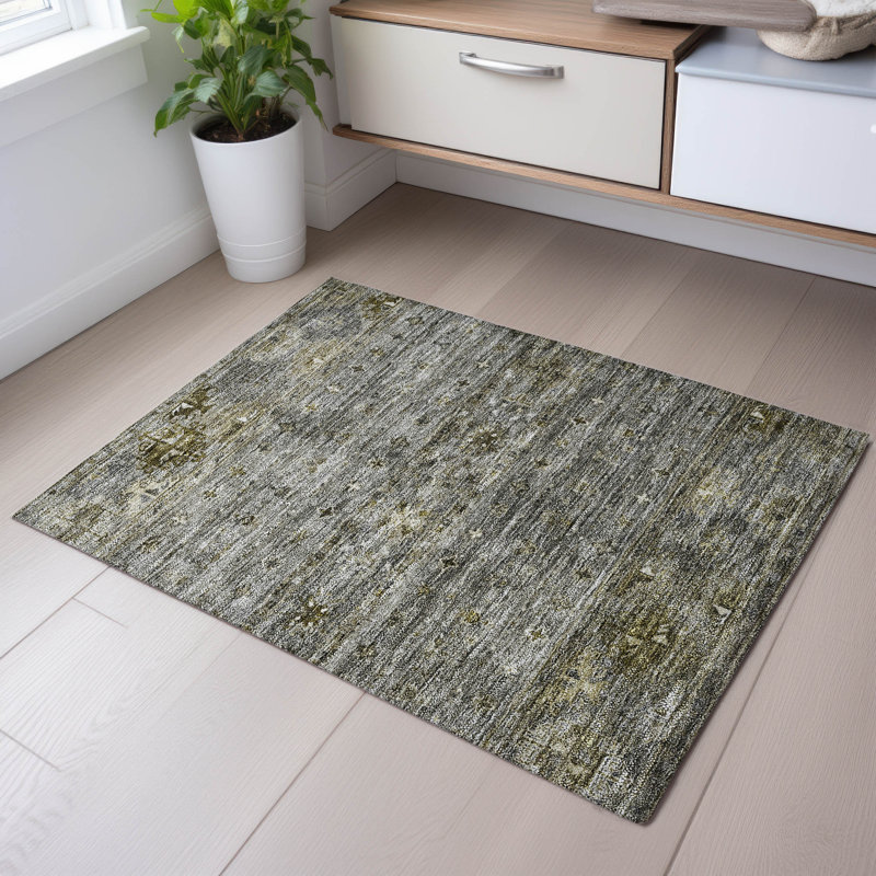 Premium Machine Washable Dominick AMF1220 Global Rug, Rectangle 1'8" x 2'6"