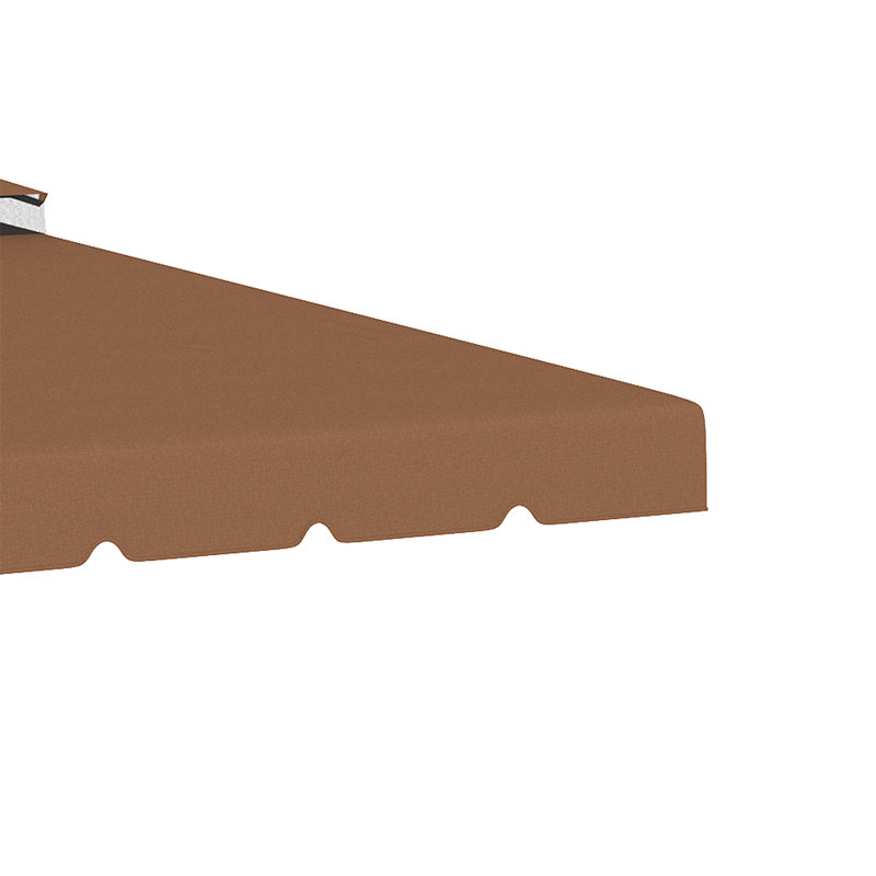 Outsunny 13' x 10' Gazebo Replacement Canopy, Gazebo Top Cover with Double Vented Roof for Garden Patio Outdoor (TOP ONLY), Coffee