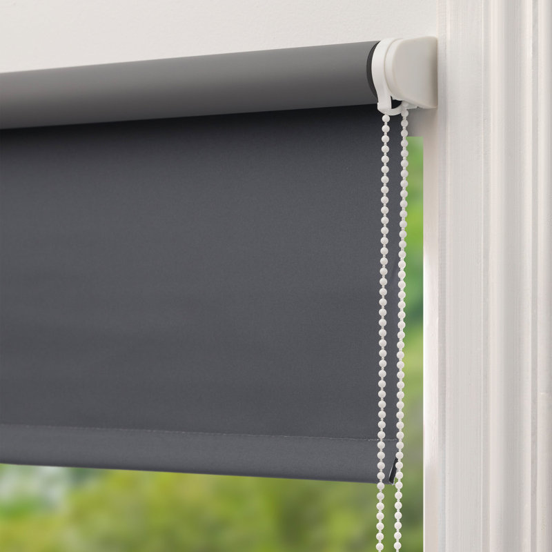 Roller shade, Dark Grey, 120cm W x 160cm L