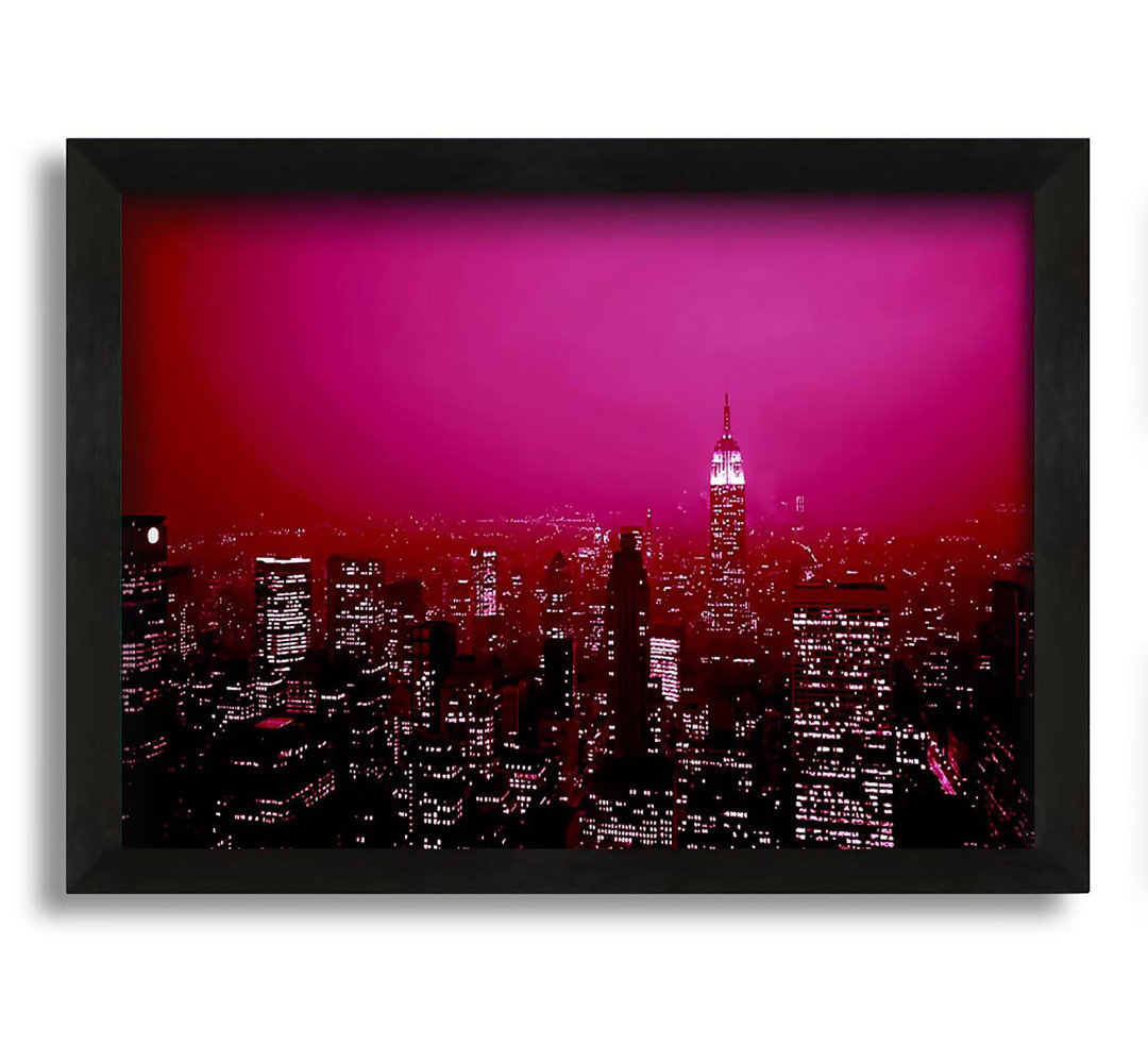 Gerahmtes Leinwandbild New York City Pink Skies