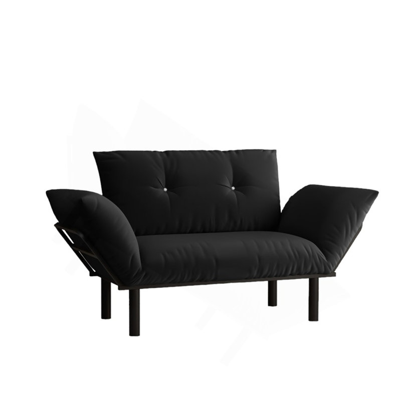 Causeuse Ada, noir, Noir