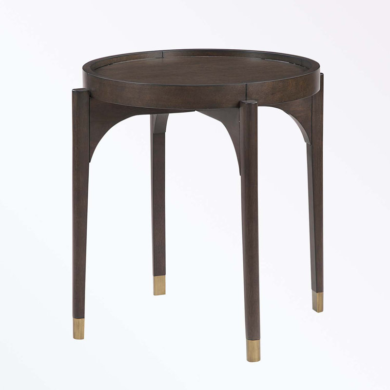 Round End Table with four sturdy legs