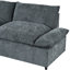 Canapé modulaire polyvalent de 115,5 po gris foncé avec tissu doux et compartiments de rangement dissimulés