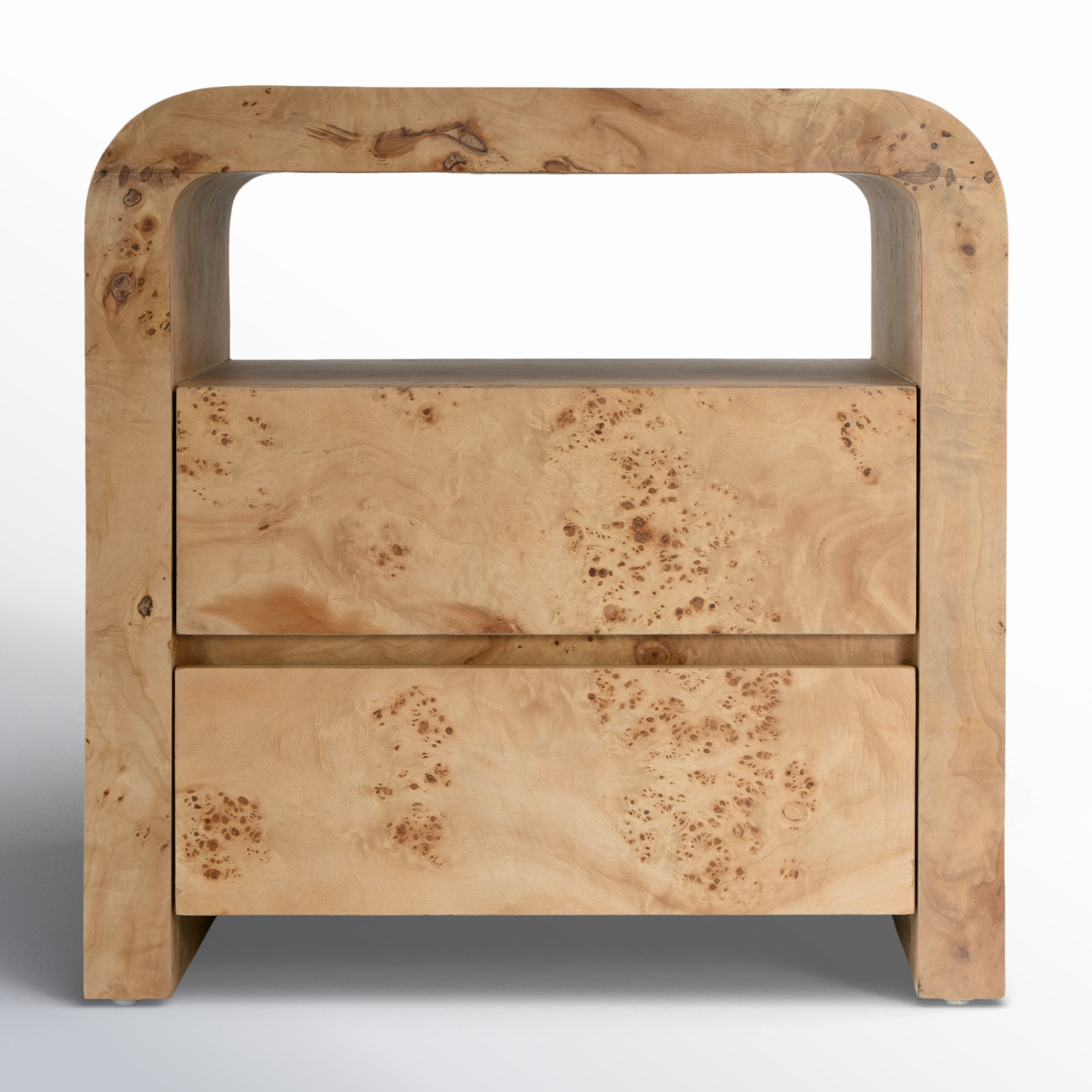 Cora Burl Wood 2-Drawer Nightstand