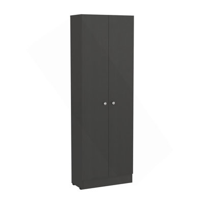 Storage Cabinet Pipestone, Double Door, Black Wengue Finish