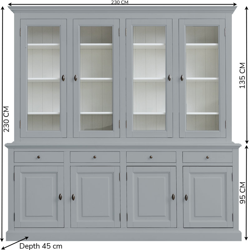 Babak Display Cabinet, Window Grey