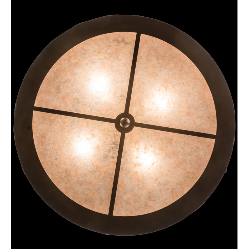 Rustic Lodge 4 - Light Chandelier, Antique Copper, Silver