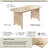 71” Rectangular Dining Table, Seats 4–6, Fluted Base, Modern Wood, Natural Birch-288193250