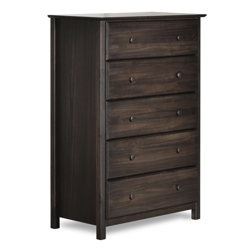 Commode 5 tiroirs Shaker, Espresso