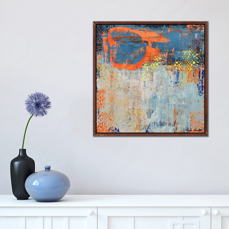 Clean Train 1 Piece Painting on Canvas, 45.72cm H x 45.72cm W x 3.81cm D, Classic Brown Wood Floater Framed