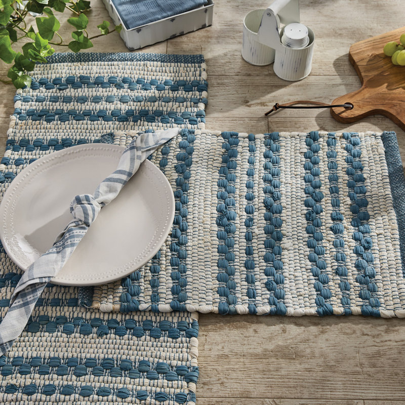 Clera Runner Striped Chindi Table Runner, 54" L x 13" W