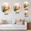 «Delicate Floral Impressions II», art mural floral rond en métal-88620576