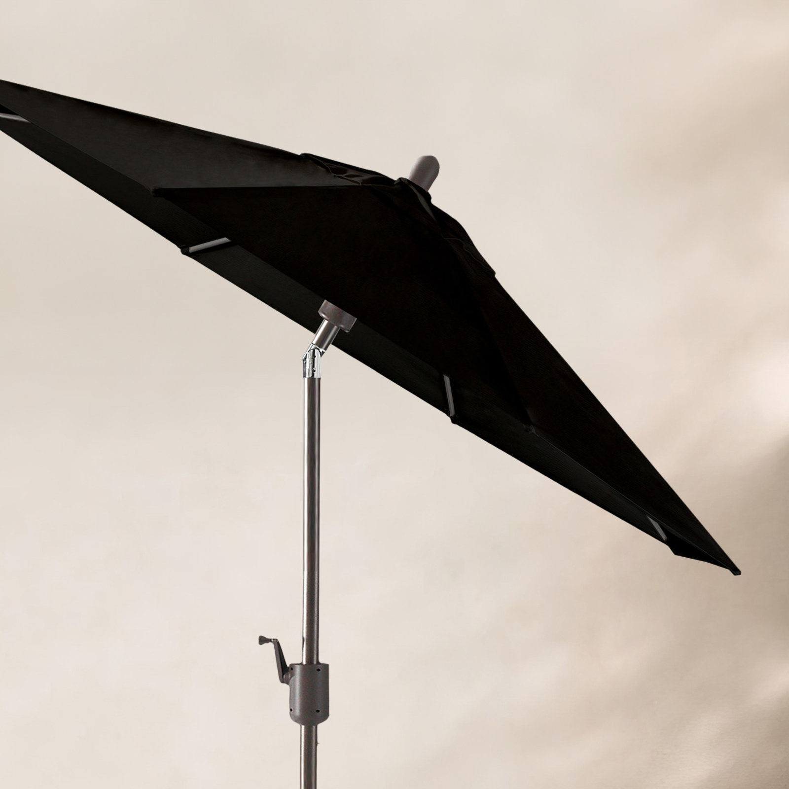 Natalie 8.7' Sunbrella® Market Umbrella, Antique Bronze, Canvas Jockey Red Sunbrella® Canvas