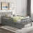 Wood Platform Bed with Guardrails on Both Sides and Two Storage Drawers-397241833-393769954