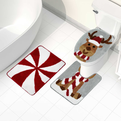  Ensemble de 3 tapis Reindeer