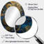 «Pratha Blue and Gold Melody Of Boho II», miroir mural décoratif en plumes, miroir-1001013094-1001013081