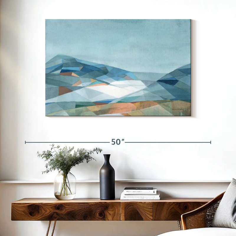 Avery Neutral Geometric Mountain, 26" H x 39" W