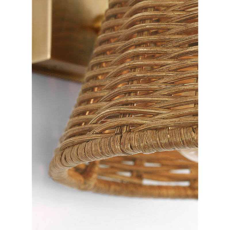 Marie Flanigan 1 - Light Armed Sconce, Soft Brass, Natural