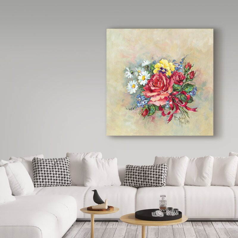 Ophelia & Co. Floral Bouquet Centered On Canvas by Barbara Mock Print ...
